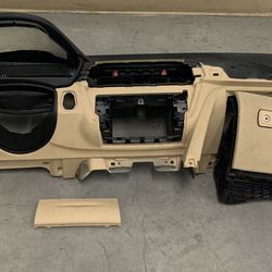 2013 BMW (F30) 3-series Dashboard shell in Sensatec / Veneto Beige (Beige Color) with Airbag Module