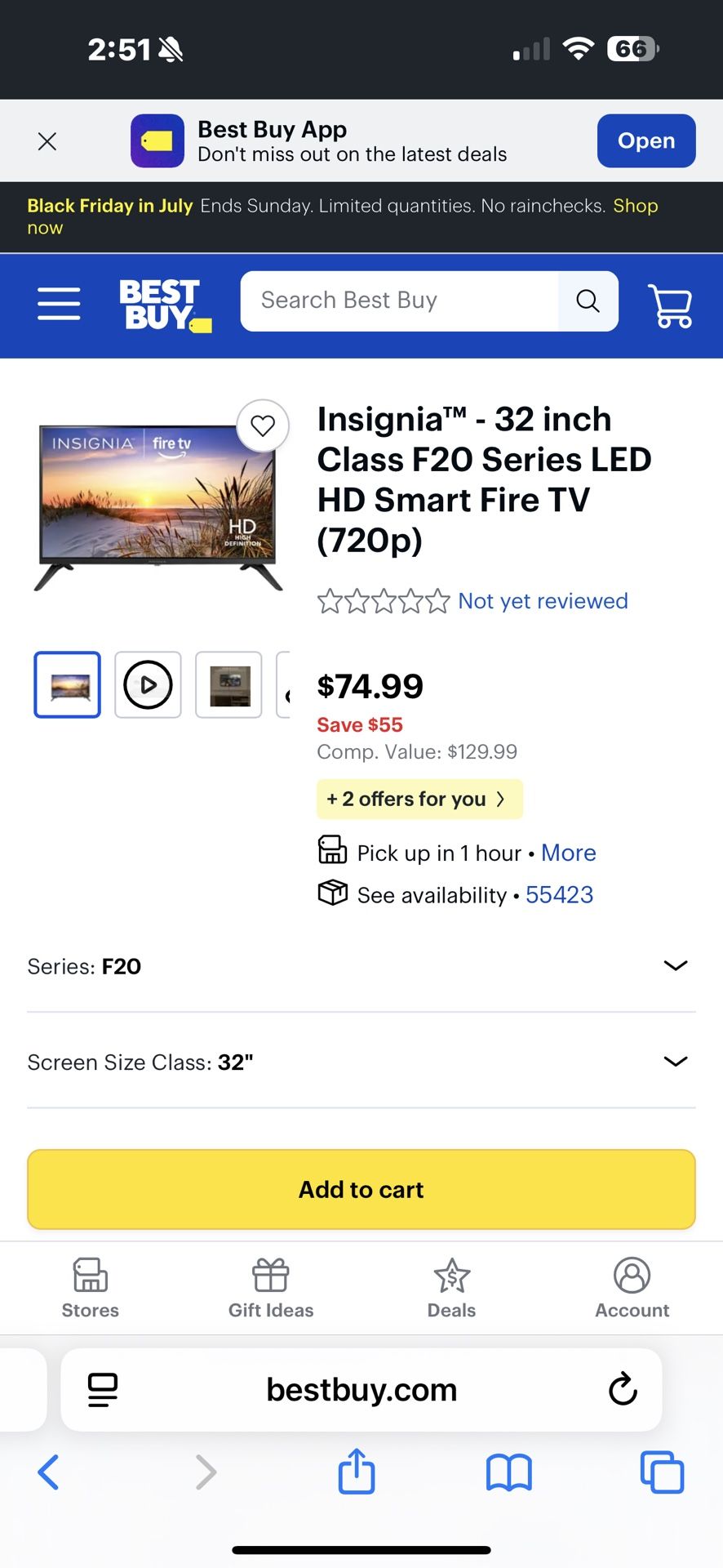 Insignia fire tv 32 inch!
