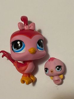 2010 Littlest Pet Shop Baby Bird and Mom bird