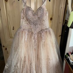 Baby Pink or Blush Quinceañera Dress 