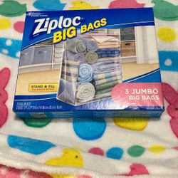 Ziploc Big Bags 3 Jumbo Stand & Fill New