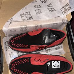 NEW T.U.K. Red & Black Suede Creepers