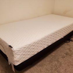 Twin XL Adjustable Bed Frame with Mattress