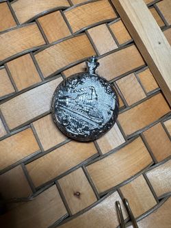 Vintage Sergio Valente Silver Locomotive Train Engine Pocket Watch