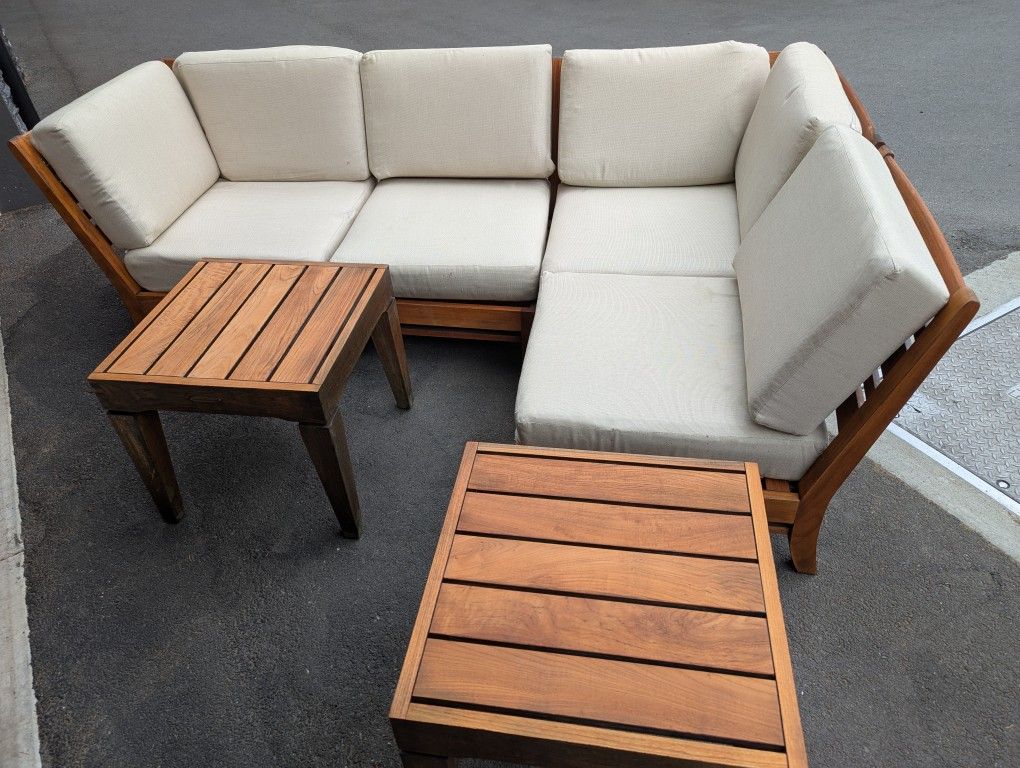 6 Piece Teak Patio Furniture Set