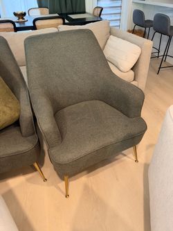 Accent chair golden legs