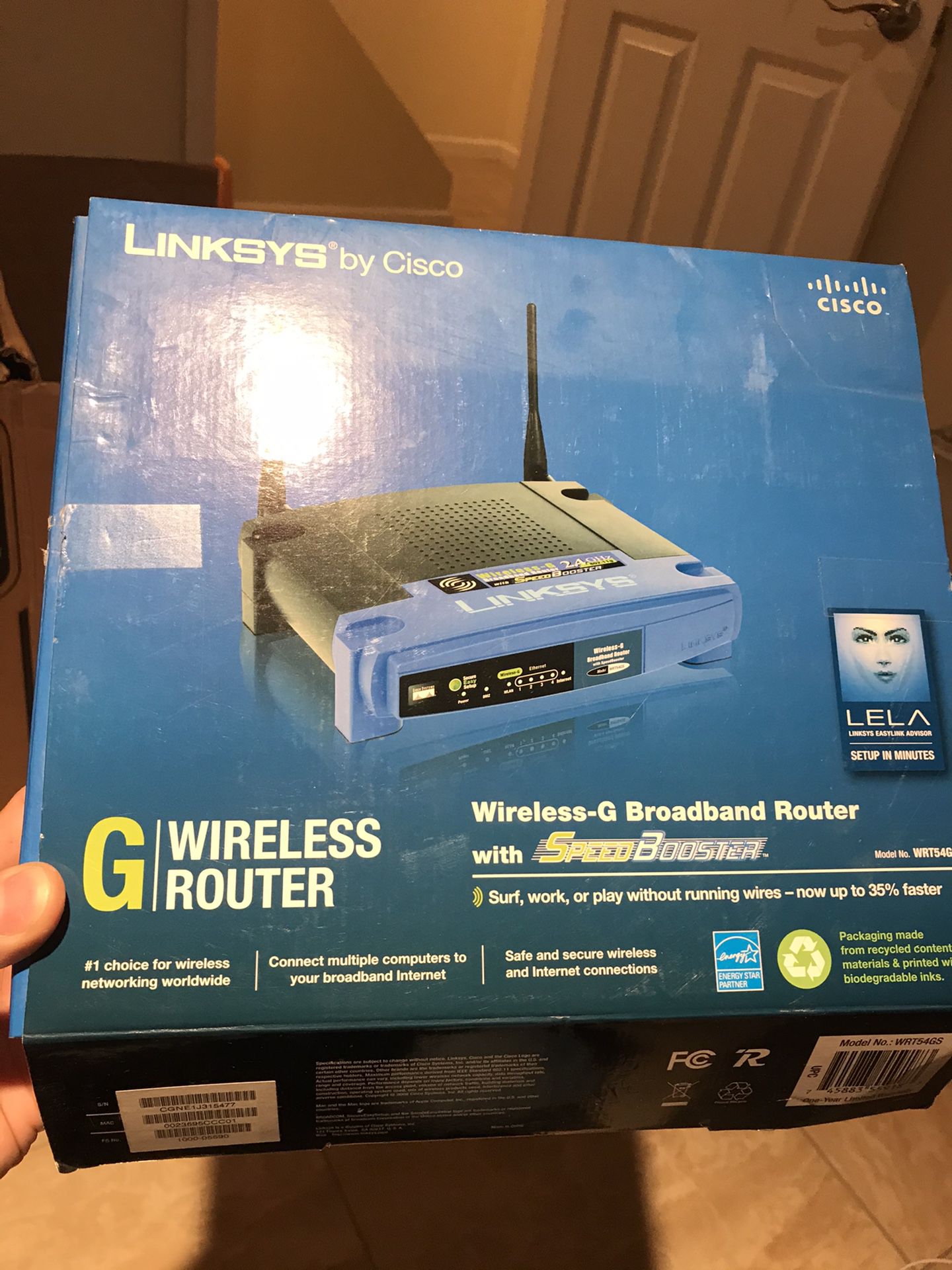 Linksys Wireless-G Broadband WiFi Router 2.4 GHz - w/ power cord WRT54G