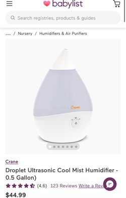 Humidifier Crane Cool Mist Filter Free Ultrasonic