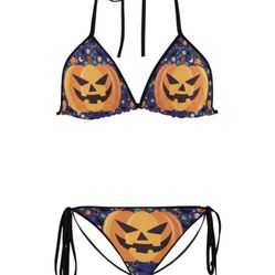 Halloween Jack-o-Lantern Bikini - Size S (5-6)