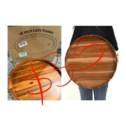 18”  Wood Lazy Susan $20