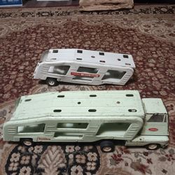 Vintage 1960's Tonka Hauler Carrier with Extra Tonka Trailer 
