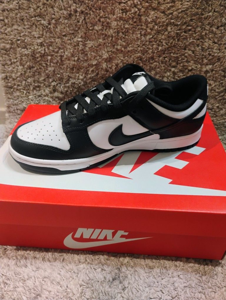 New Nike Dunk Low Retro Black White - Size 9.5 - Slight Box Damage
