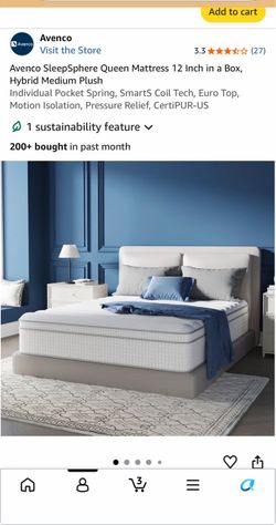 Avenco Sleep Sphere Queen New in Box Mattress