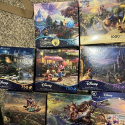 Disney Thomas Kinkade Puzzles 