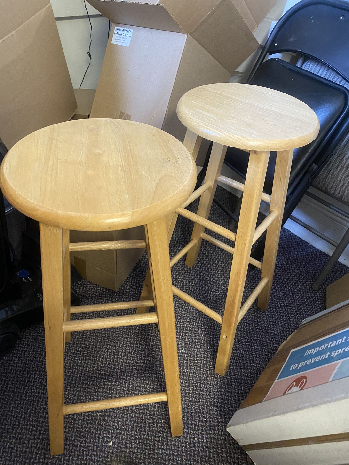 2 Wooden Stools
