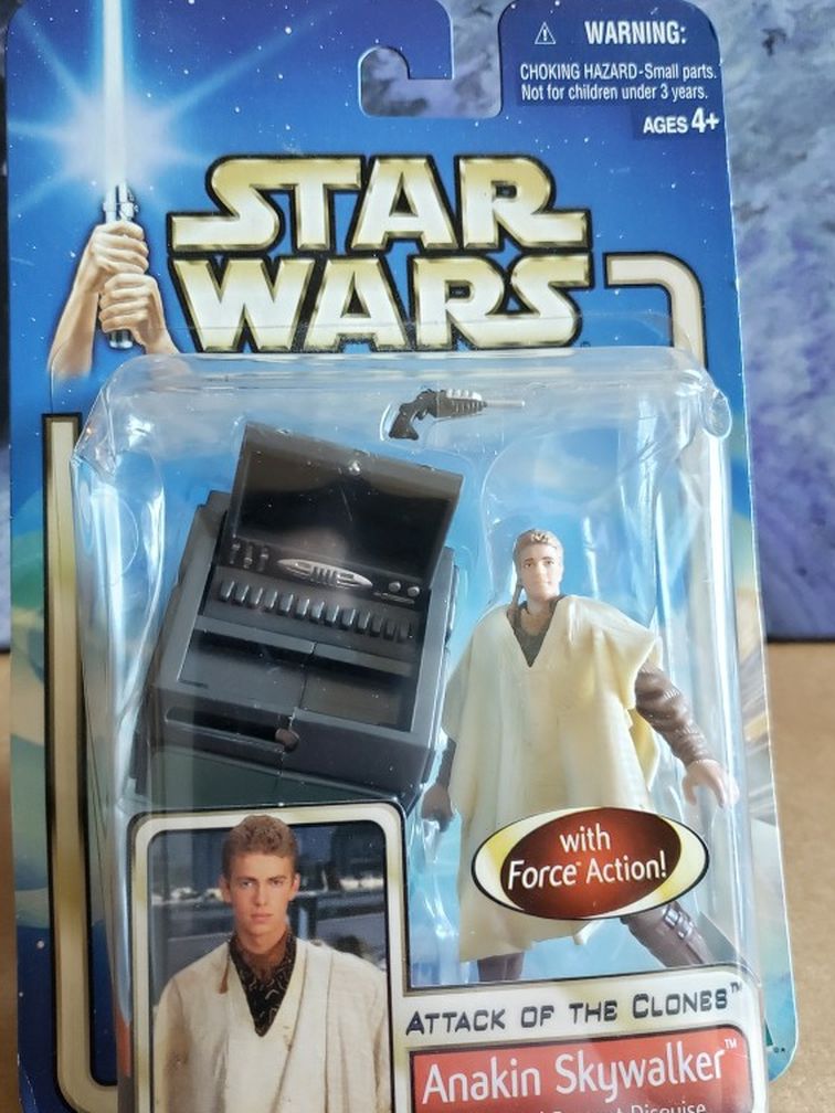 Star Wars Anakin Skywalker Outland Peasant Disguise MIB Attack of the Clones Toy