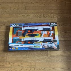 Zuru X-Shot Combo Two Hawk Eye and Two Micro