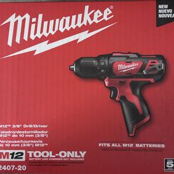 M12 Milwaukee 3/8 Drill/Driver 