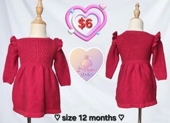 Red knit Toddler Dress