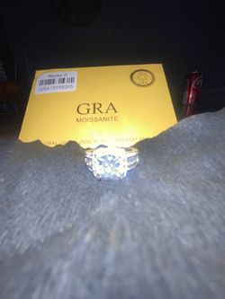 GRA Moissanite Halo Ring with Certificate
