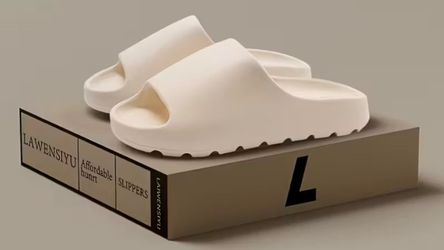 👣 Lawensiyu Unisex Slides – Ivory White