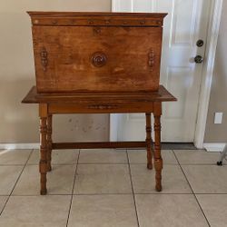 Antique Drop Leaf Desk - $90