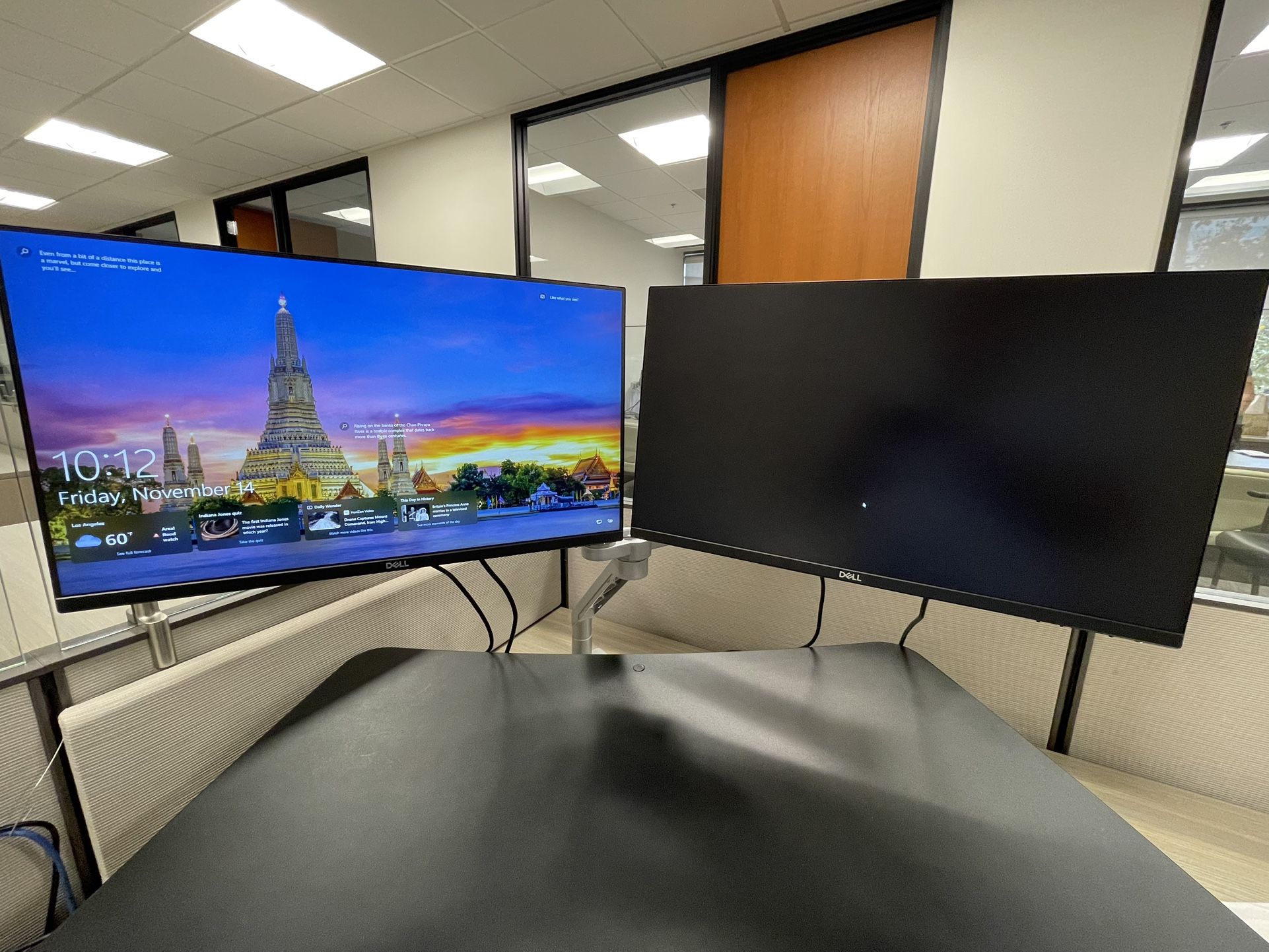 2 Dell 24” Monitors With Workrite Dual Stand