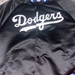 v neck black dodgers pullover jacket