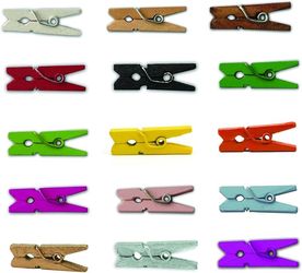 108 Wooden Mini Clothespins