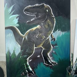 T-Rex Dinosaur Painting 