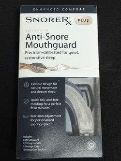 SEALED SnoreRx Plus Mouthguard Kit Brand New.