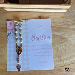 Baptism Rosary Favor