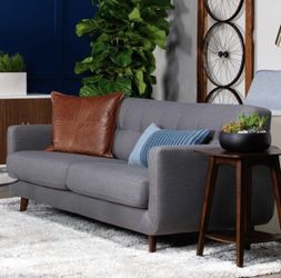Gray Allie 82” Mid-Century Modern Sofa by Living Spaces