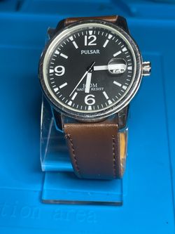 Pulsar Men's Watch Brown Leather Strap