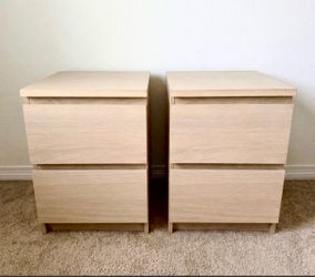 IKEA 2-Drawer Nightstands – Set of 2