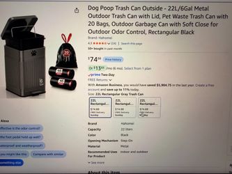 Brand new dog poop trashcan odor control