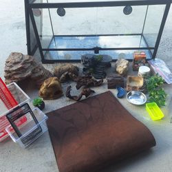 Terrarium with many accessories
