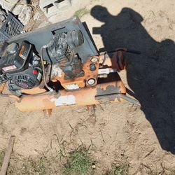 9 Gal Dual Tank Ridgid Gas Powered Wheel Barrow Air Compressor 