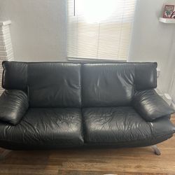 Black Leather Couch