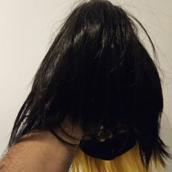 Yellow And Black Wig