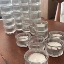 27 Glass tea light Holder 