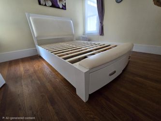 Queen size bed frame modern queen bed with storage
