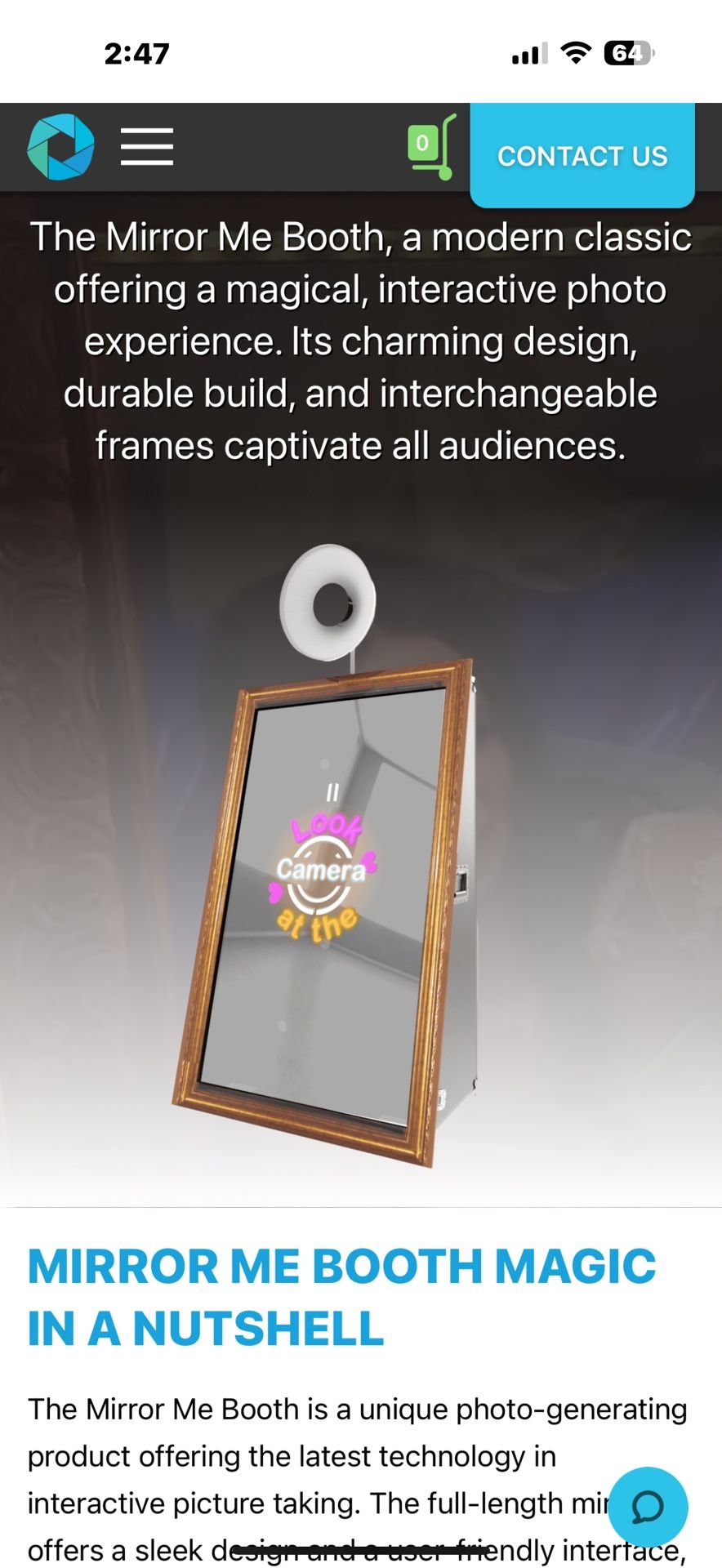 Like New Poto Mirror Booth
