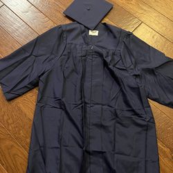 Jostens Dark Navy Blue Cap And Gown Graduation High School College Senior 