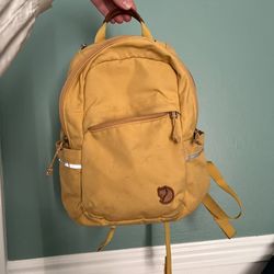 Fjallraven Raven- Mini Backpack In Ochre Yellow
