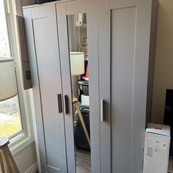 Sleek IKEA Wardrobe with Mirror 