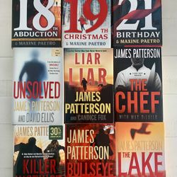 James Patterson Hardcover Psychological Suspense Thriller Books 
