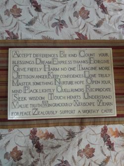 Fall Decor Cream White Marble Alphabet Sign 11x17 Inches