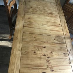 6 Foot Long 3 Feet Wide Wooden Pier One Table And Chairs