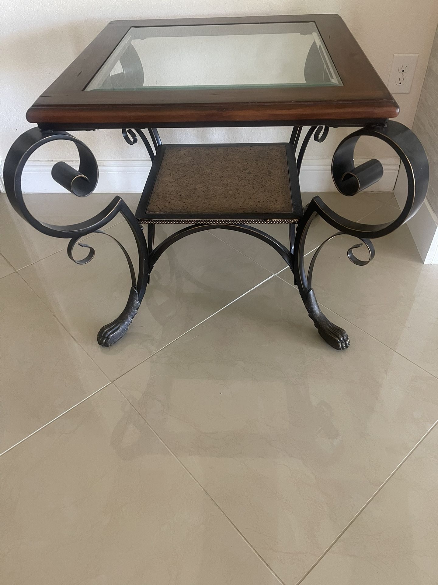 Wood End Table